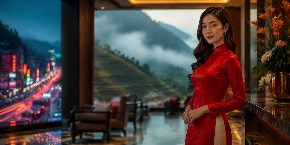 Người chơi nhận phong bao lì xì đỏ từ chương trình giải thưởng rs8 trong dịp Tết tại Sa Pa